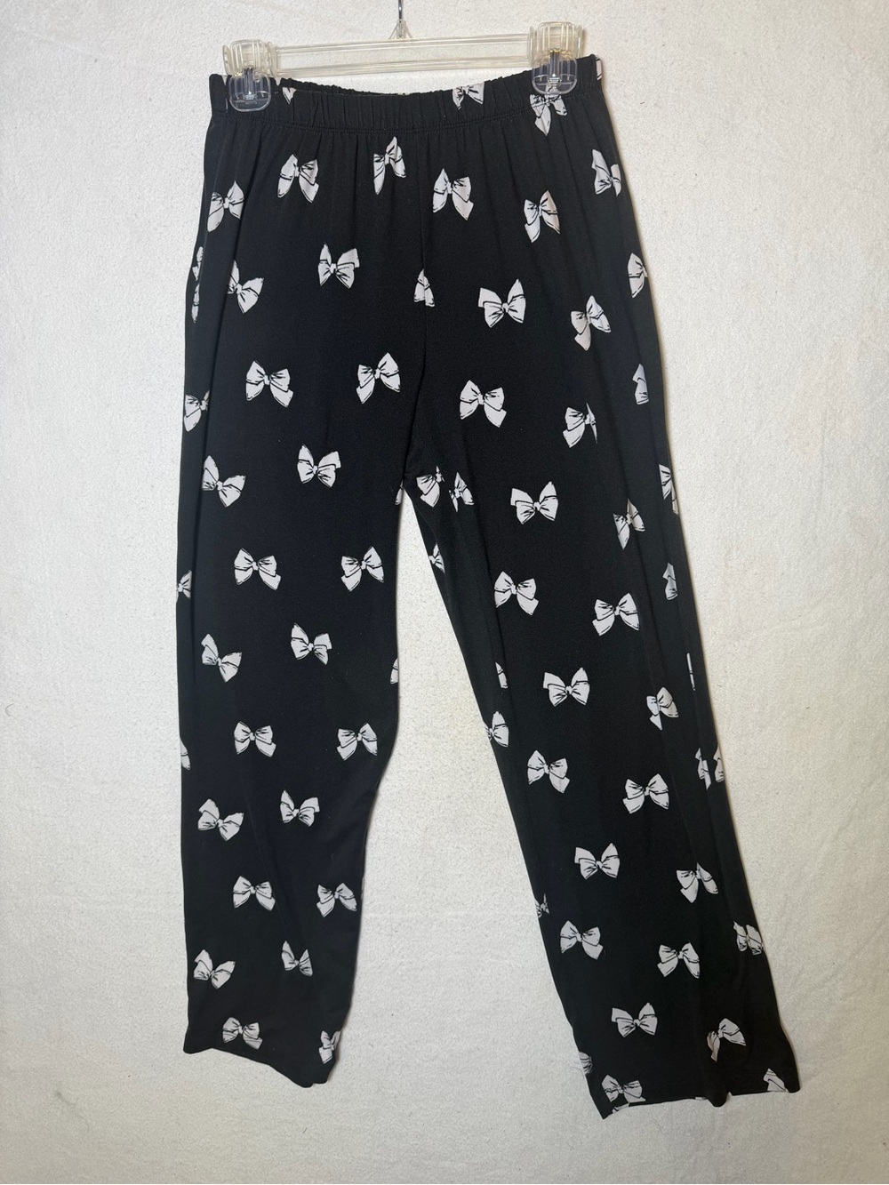 Kate Spade New York Black & White Bow Print Lounge Pants - Size Small